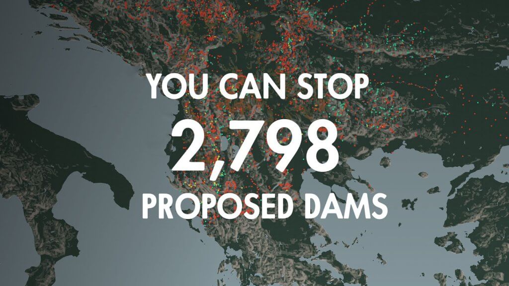Patagonia Blue Heart of Europe campaign map of proposed dams