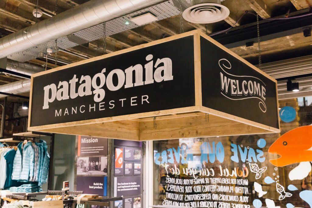 Patagonia Manchester Store Display Sign