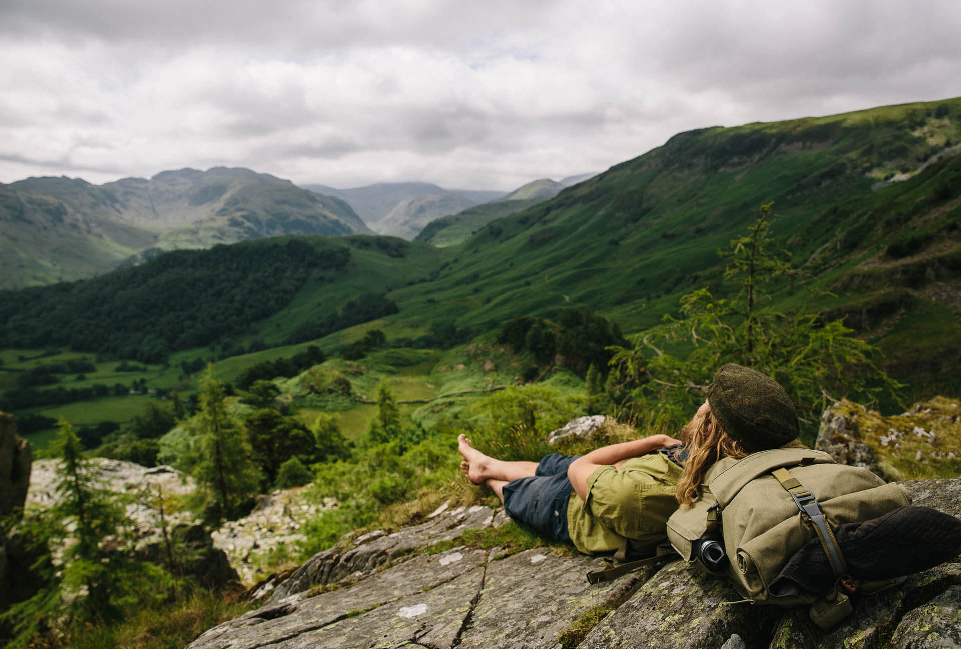 Millican bags lifstyle shot Lake District