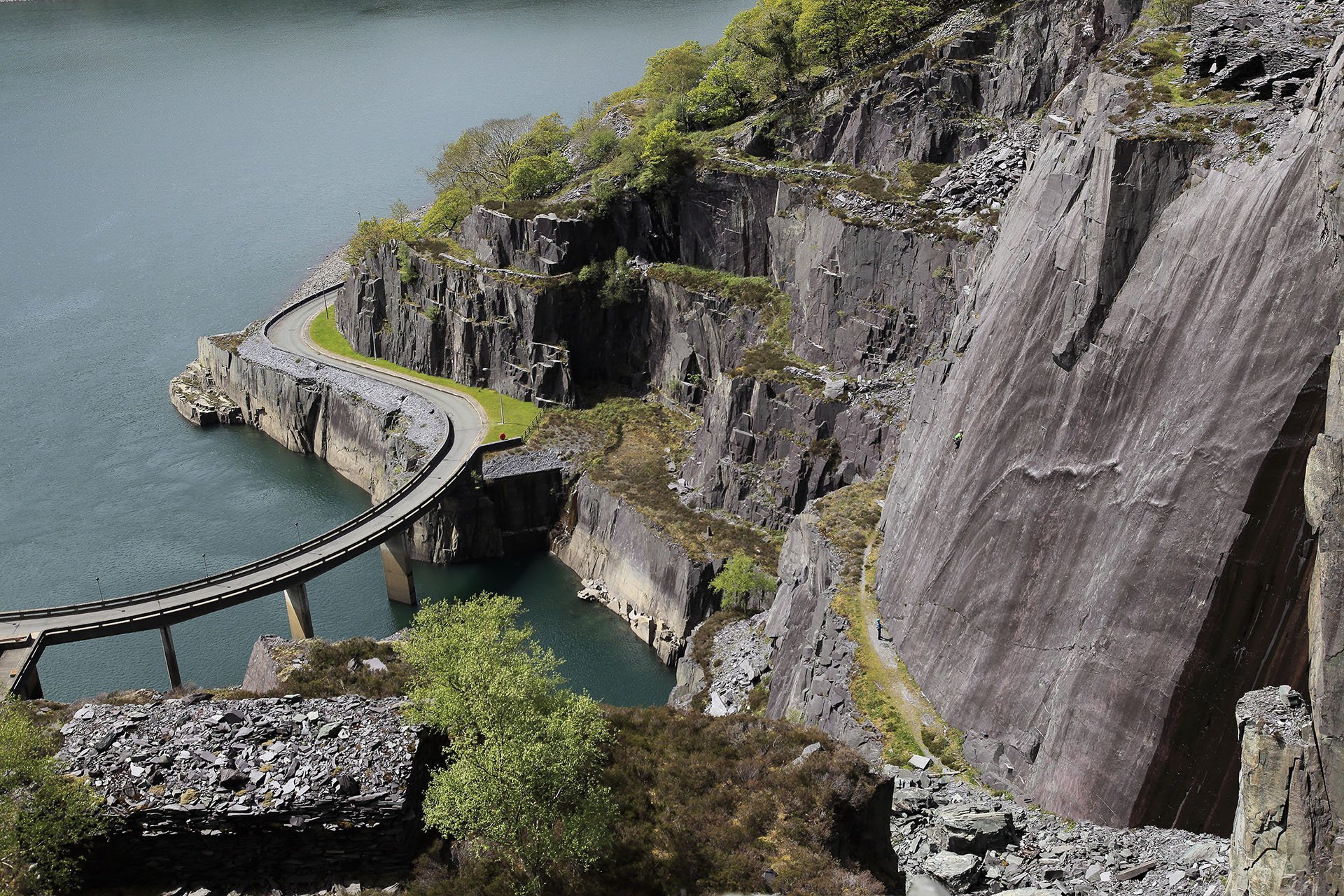 Climbing in the Llanberis Slate Quarries