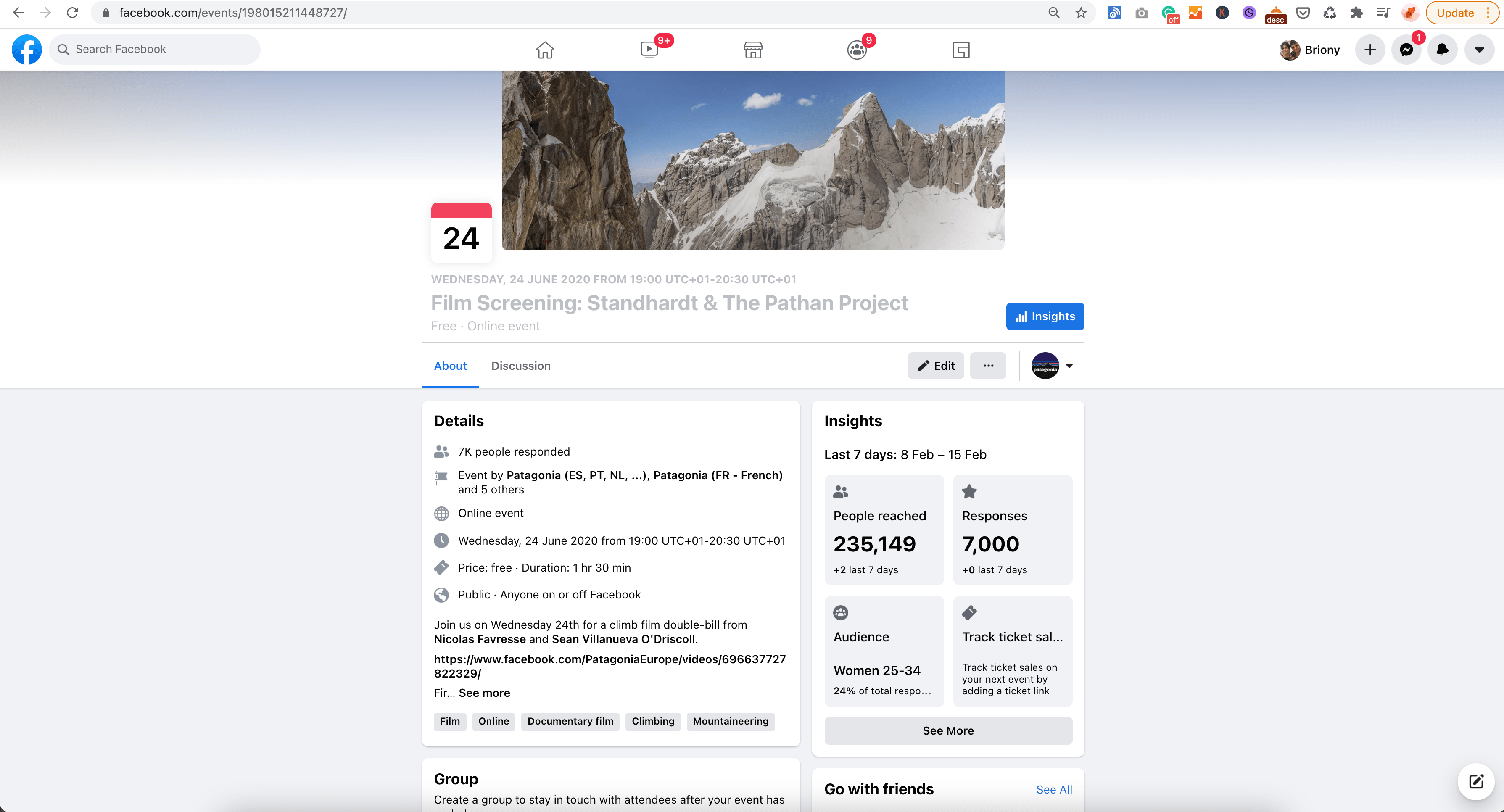 facebook event page