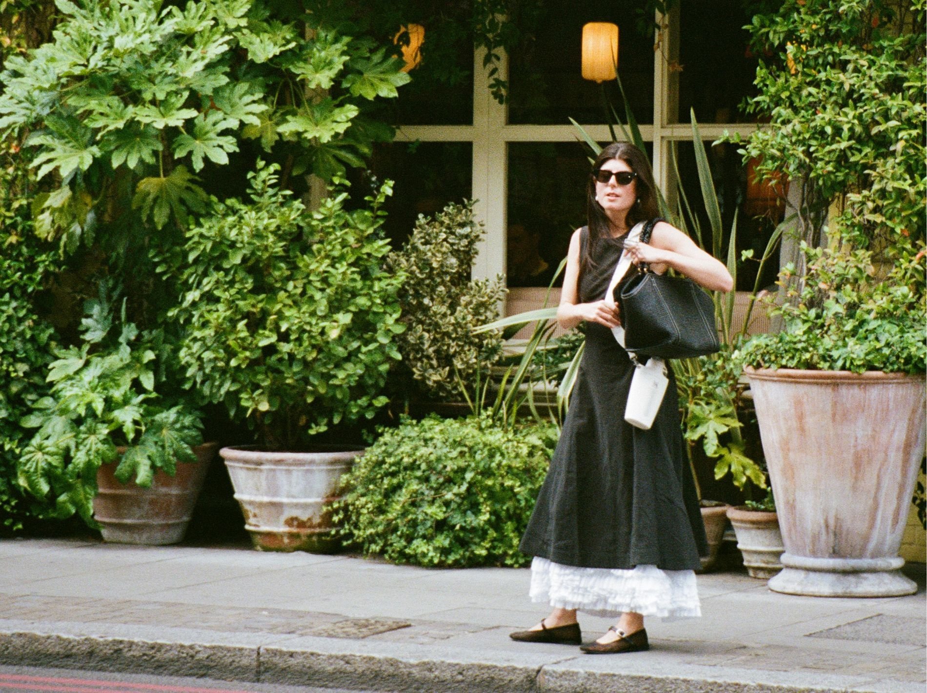 Daisy Hoppen wearing the Stanley Cross Bottle, featured in London